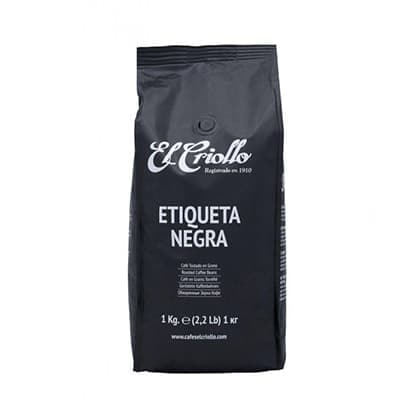 cafe de hosteleria el criollo con etiqueta negra